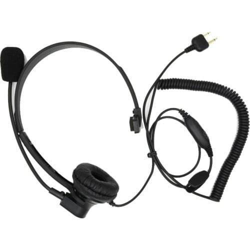 Walkie Talkie Headset Boom Mic Earphone For ICOM Radio IC-F3, IC-F3S, IC-F4, IC-F4S, IC-F10, IC-F20