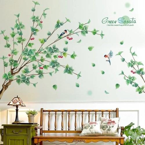 Creative Tree Branch Wall Stickers Living Room Backdrop Wallstickers Bedroom Decor Decals Home Office Decor Art Wallstickers