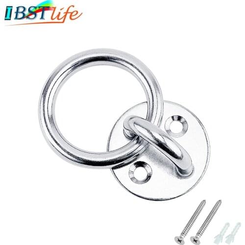 Stainless Steel 316 Round Pad Eye Plates Boat Marine Mooring Ceiling Wall Mount Base Hook Strap Tie Down Hook Yoga Accessories