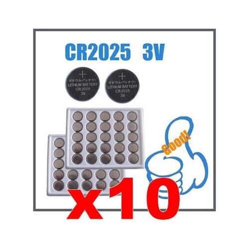 10 CR2025 fleece CR2025B5P LITHIUM button batteries 3V LITHIUM CELL bb 99 S0261 sent from Italy