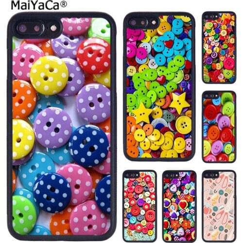 MaiYaCa Sewing Scissors Buttons Phone Case Cover For iPhone X XR XS 11 12 Pro MAX 5 6 6S 7 8 Plus Samsung Galaxy S6 S7 S8 S9 S10