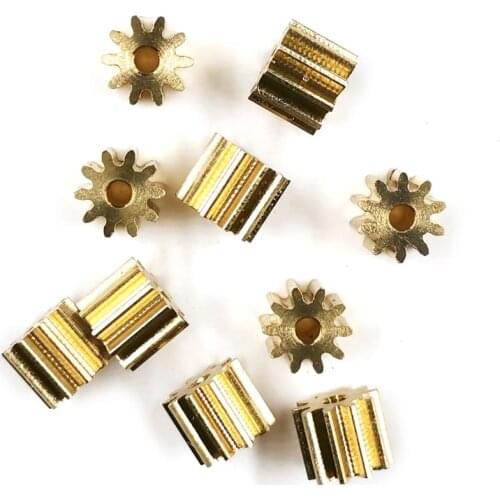 102A 0.6M Copper Gear Diameter 7.2mm 10 Teeth Mechanical Parts Hole 1.98mm Brass Pinion Small Module Gears