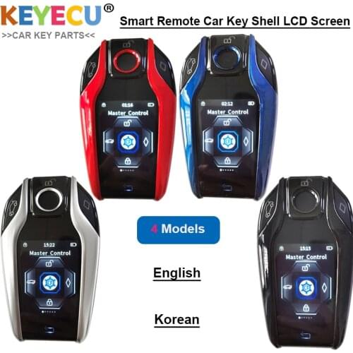 Modified Universal Smart Remote Key Shell Case LCD Screen for BMW Benz Audi Toyota Honda Land Rover Cadillac Jeep Lexus KIA Ford
