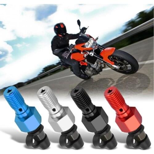 Motorcycle Brake Master Cylinder Caliper Bleed Screw Nipple Banjo Bolt + Dust Cap M10x1.25mm Aluminum Motorcycle Accessories
