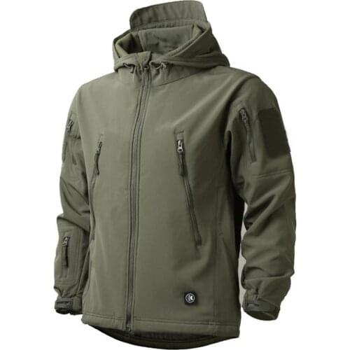 Mens Jacket Hooded Coats Outdoor Windbreaker Windproof Jacket Thermal Sports Coat for Spring Autumn Tactical Army Military Coat