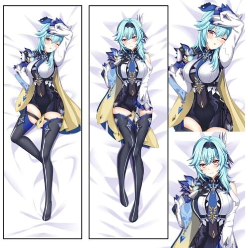 Genshin Impact Eula Dakimakura Cover Otaku Hugging Body Game Fullbody Pillow Case Peachskin Bedding Pillowcase