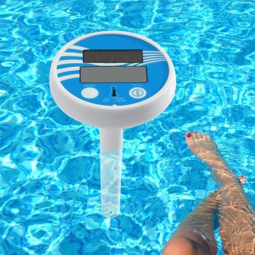 Outdoor & Indoor Pool and Spa Digital Floating Waterproof Solar Thermometer with Fahrenheit Celsius