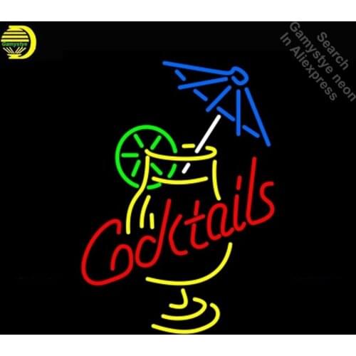 NEON SIGN For Cocktail And Martini Umbrella Cup neon Light Sign Window sale neon light Dropshipping retro LampS transformer