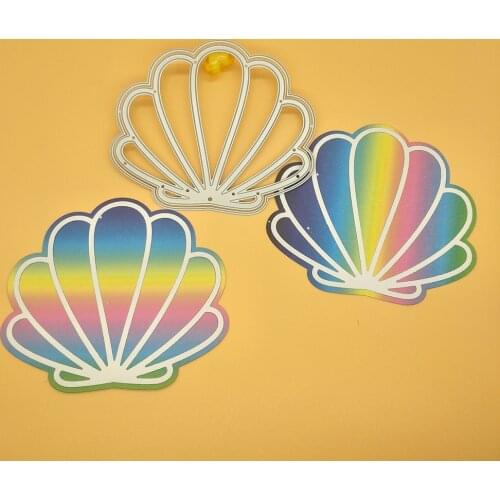 New color shell metal cutting mold photo album cardboard DIY gift card decoration embossed crafts