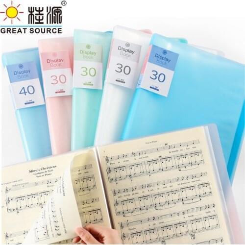 A4 Project Folder Presentation Book PP Display Book 60 Transparent Pockets Fancy Candy Color 1PC