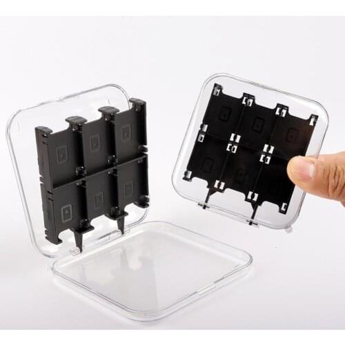Transparent Game Card Case For Nintendo Switch 12 Game Cartridges Holder Clear Switch Game Storage Box Hard Protective PC Shell