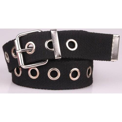 Tactical Canvas Belt Women Harajuku Military Outdoor Belt Ladies Casual Solid Fashion Waist ceinture femme PJ078