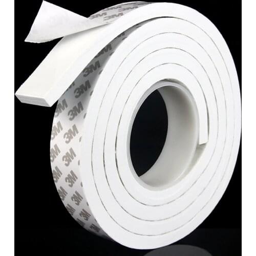 Custom Self-adhesive EVA Traceless Tape 5mm 6mm 8mm 10mm 15mm 20mm 25mm 30mm 50mm x 10mm Seal Strip 2m White Black