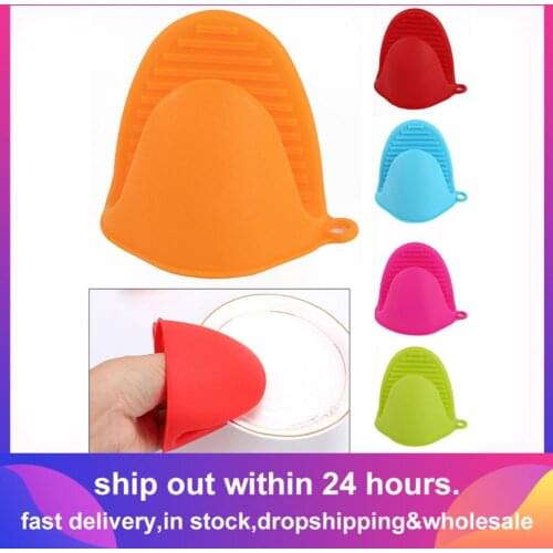 Silicone Anti-scalding Oven Gloves Mitts Potholder Kitchen BBQ Gloves Tray Pot Dish Bowl Holder Oven Handschoen Hand Clip