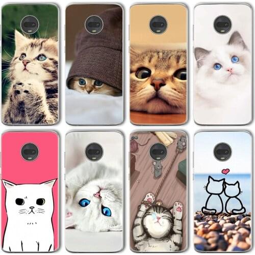 Ciciber Animal Cat Kitten Case For Motorola Moto G10 G30 G9 G8 E7 E6S G7 G6 E6 G5 G5S E5 One Macro Plus Play Power Lite silicone