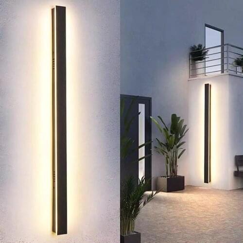 Led Wall Lamp Long Wall Light Indoor Outdoor IP65 Decor For Home Bedroom Bedside Living Room Garden Villa Sconce Lamp AC220V