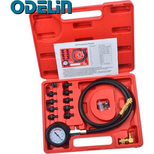 Engine Oil Pressure Test Kit Tester Low Oil Warning Devices Car Garage Tool