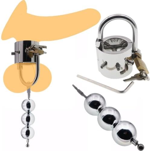 Heavy Stainless Steel Ball Stretcher Gay Scrotum Pendant Metal Lockable CBT BDSM Testicle Weight Torture Male Restraint Sex Toys