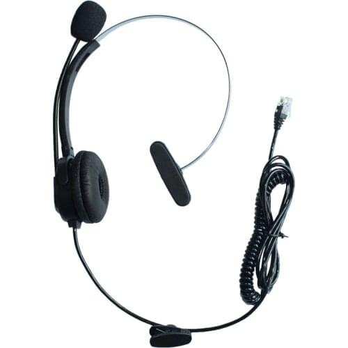 Comfortable Landline Wired 4Pin RJ9 Plug Headset Noise Cancelling Microphone IP Telephone Headphone Call Center for 3Com Aastra