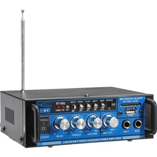 Universal Portable HIFI Bluetooth Car Audio Power Sound Amplifier FM Radio Player Support SD / USB / MP3 With Remote Controller