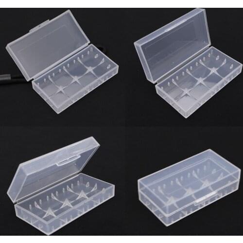 50pcs/lot New Hard Plastic Battery Protective Storage Boxes Cases Holder For 18650 18350 CR123A 18500 Battery