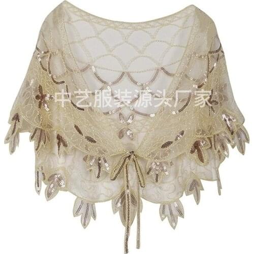 Cross Border Wedding Dress Womens Shawl Europe And America Retro Party Sequin 1920 S Banquet Late Formal Dress Amazon Hot Selli