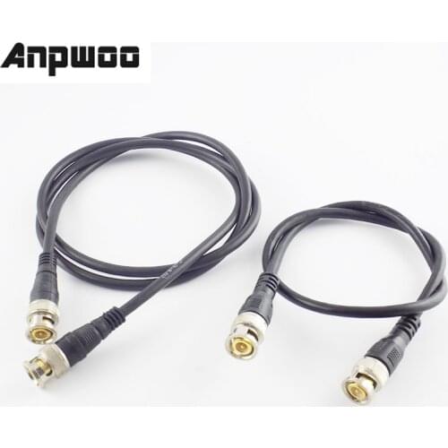 0.5M/1M/2M/3M BNC Extension Cord Cable BNC Male To Male Adapter Cable For CCTV Camera Home Security BNC Connector High Quality