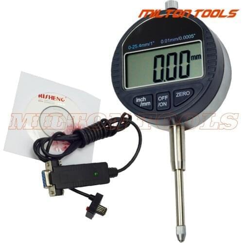 25.4mm 0.001mm Micron electronic indicator digital dial indicator with output datalink with RS232 (9holes) data output