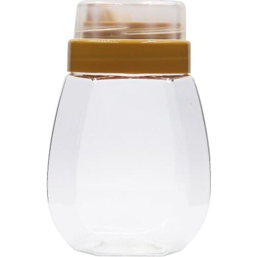 350ml Plastic Squeeze Bottle Spice Hexagonal And Quadrilateral Honey Mustard Dressing Spice Salad Dispenser