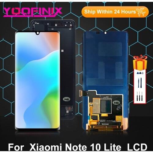 6.47" Original For Xiaomi Mi Note 10 Lite Display Touch Screen Digitizer Replacement Parts For Mi Note 10 Lite LCD Display