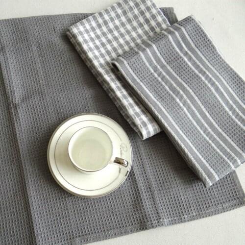 9 Pieces / Set of Kitchen Towels Classic Cotton Tea Towel Dish Cloth Absorbent Hair Machine Tableware Home