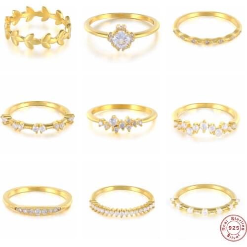 Aide 925 Sterling Silver Cubic Zirconia Jeweled Rings For Women Gift Luxury Crystal Leaf Branch Rings Wedding Engagement Ring