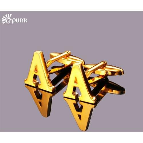 Alphaet A Cufflinks For Men Trendy Wedding Business Shirts Cuff Buttons High Quality alphabet cuff link C2031G
