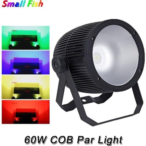 Aluminium Case COB Par Cans 60W High Brightness RGB 3IN1 LED Par Lights 3/7 DMX Channels For Party Wedding XMAS Dj Shows