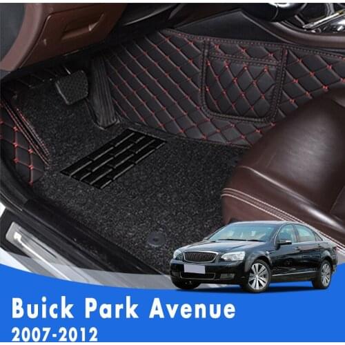 Car Floor Mats For Buick Park Avenue 2012 2011 2010 2009 2008 2007 Luxury Double Layer Wire Loop Carpets Car Accessories Rugs