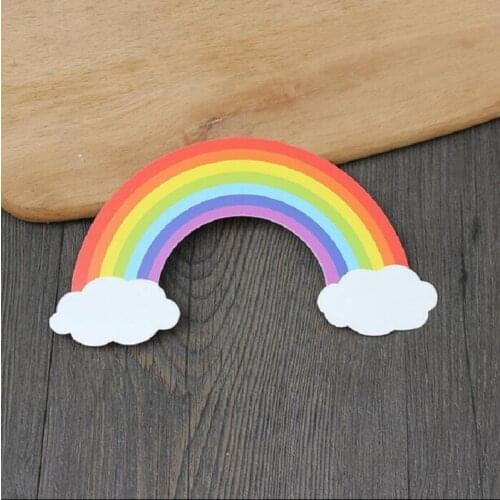 Cake toppers paper banner colorful rainbow for Cupcake Wrapper Baking Cup birthday tea party decoration baby shower wh