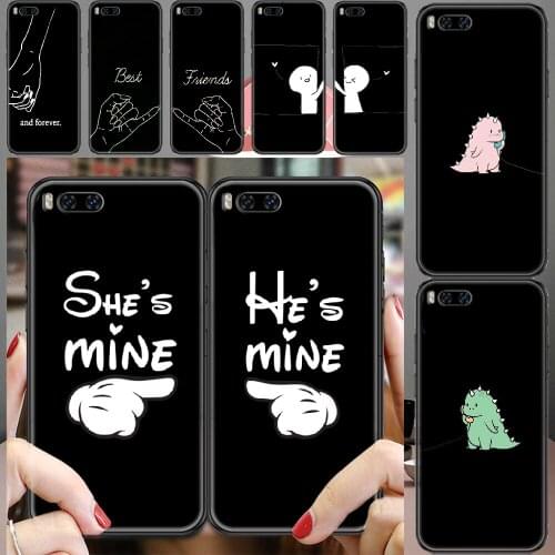 Couple Lovers Best Friends Forever Phone case For Xiaomi Mi Max Note 3 A2 A3 8 9 9T 10 Lite Pro Ultra black silicone funda trend