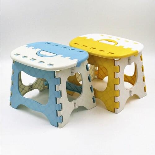CHILDREN PORTABLE MINI STEP FOOT STOOL FOLDING EASY TAKING PLASTIC STOOL