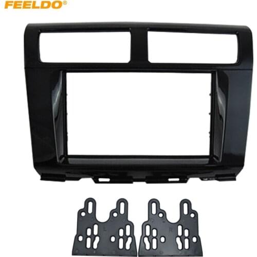 FEELDO 2Din Car CD DVD Radio Stereo Frame Panel Refitting Frame Dash Fascia Kits For Proton Myvi 2012