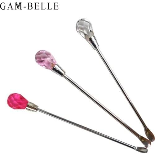GAM-BELLE 1Pcs Nail Art Tools Stainless Steel Picking Spoon Spatula for Acrylic Powder Liquid UV Gel Nail Art Accessories
