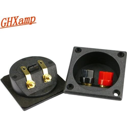 GHXAMP High-quality 2 Way Speaker Junction Box Terminal Two-speaker Terminal Wiring For Mini Speaker DIY 57*57MM 2PCS