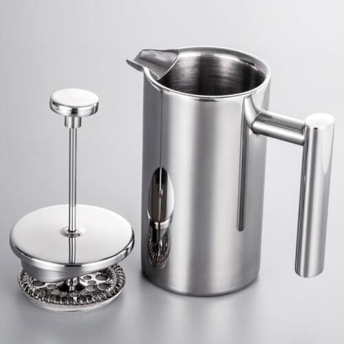 Coffee Maker French Press Stainless Steel Espresso Coffee Machine High Quality Double-Wall Insulated Coffee Tea Maker Pot 1000ml