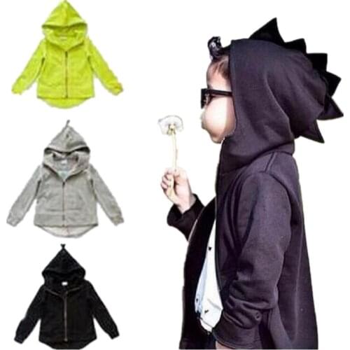 Dinosaur Costumes Children Coats 2019 Spring Baby Girls Hoodies Jumpers Boys Jackets Dino Boy Clothes Tops Kids Outfits 1-7 Year