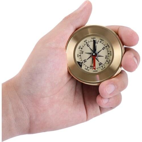 Mini Military Camping Marching Lensatic Compass Magnifier Gold Wild Survival Navigation Noctilucent High Quality