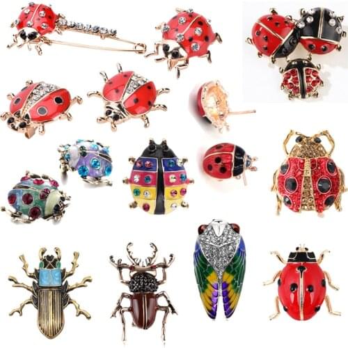 Fashion Rhinestone Brooch For Women Brooch Collar Pins Corsage Crystal Leaves Insect Brooch Badges Jewelry Accessories