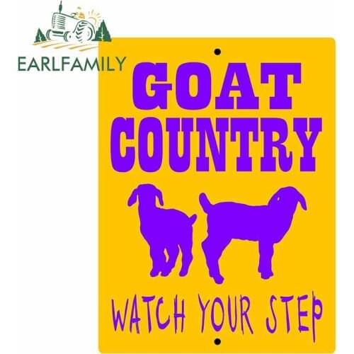 EARLFAMILY 13cm x 9.8cm for Goat Country Windows Car Stickers Vinyl Car Wrap Decal Scratch-proof Sticker Occlusion Scratch