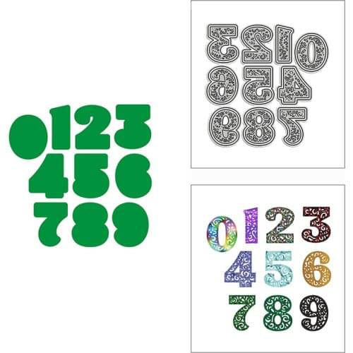 New 2021 Shadow Number Figure Metal Cutting Dies for DIY Scrapbooking Paper and Card Making Decorative Embossing Craft No Stamps
