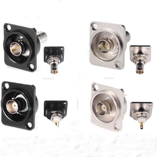 10pcs D type Dual BNC Panel Mount Female to Female Socket panel welding-free SDI Video Q9 Chassis Connector Adapter D-TYPE 75ohm