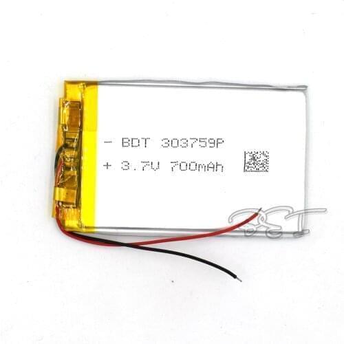 5Pcs 3.7V 303759 700mAh Rechargeable Li-polymer lithium Lipo Li-ion Cell battery For tablet digital Set PSP MP5 GPS Bluetooth