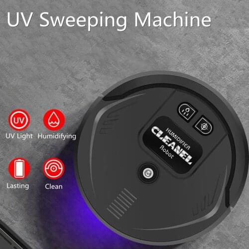 Robot Vacuum Sweeping Cleaner Diffuser Humidifier Floor Cleaning USB Charging UV Intelligent Floor Carpet Cleaning Machine